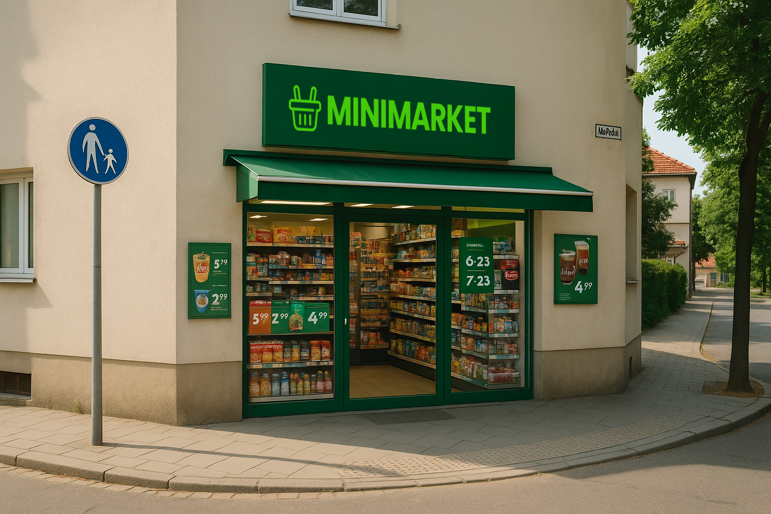 Żabka Convenience at Street Corner-1